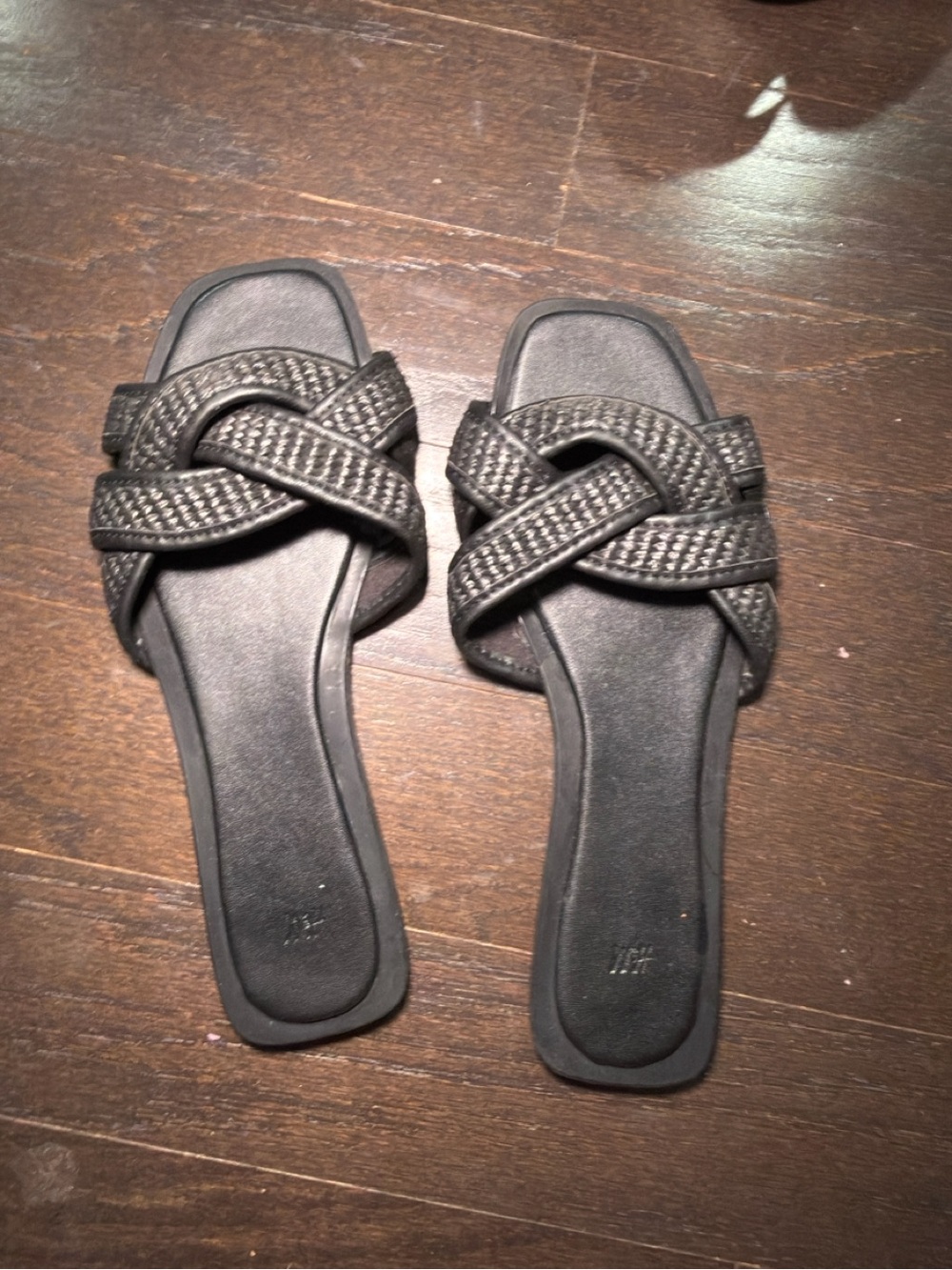 Black Braided Slide Sandals - Women's Summer Comfort